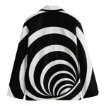 Black And White Optical Illusion Print Men's Blazer