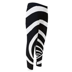 Black And White Optical Illusion Print Men's Compression Pants