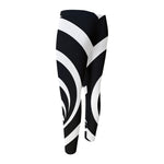 Black And White Optical Illusion Print Men's Compression Pants