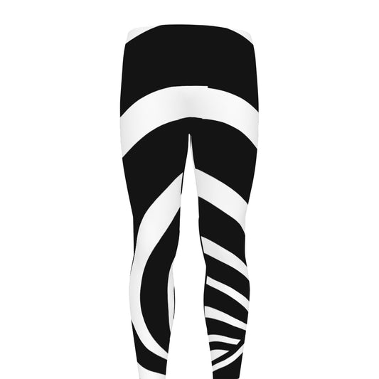 Black And White Optical Illusion Print Men's leggings