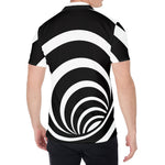 Black And White Optical Illusion Print Men's Shirt