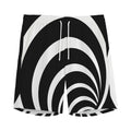 Black And White Optical Illusion Print Men's Athletic Shorts