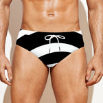 Black And White Optical Illusion Print Men's Swim Briefs