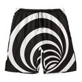 Black And White Optical Illusion Print Men's Swim Trunks