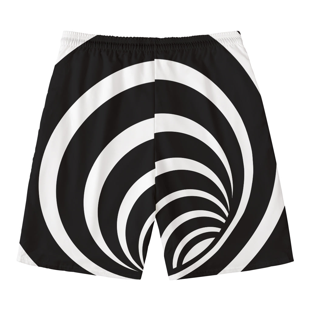 Black And White Optical Illusion Print Men's Swim Trunks