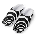 Black And White Optical Illusion Print Mesh Casual Shoes