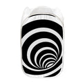 Black And White Optical Illusion Print Mesh Laundry Hamper