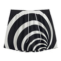Black And White Optical Illusion Print Mesh Shorts