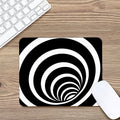Black And White Optical Illusion Print Mouse Pad