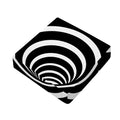 Black And White Optical Illusion Print Outdoor Seat Cushion Cover
