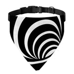 Black And White Optical Illusion Print Over The Collar Dog Bandana