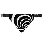 Black And White Optical Illusion Print Over The Collar Dog Bandana