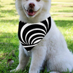 Black And White Optical Illusion Print Over The Collar Dog Bandana