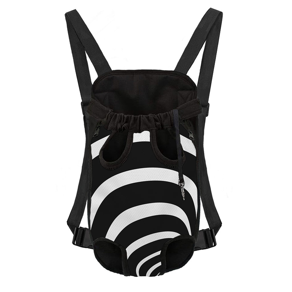Black And White Optical Illusion Print Pet Carrier Backpack