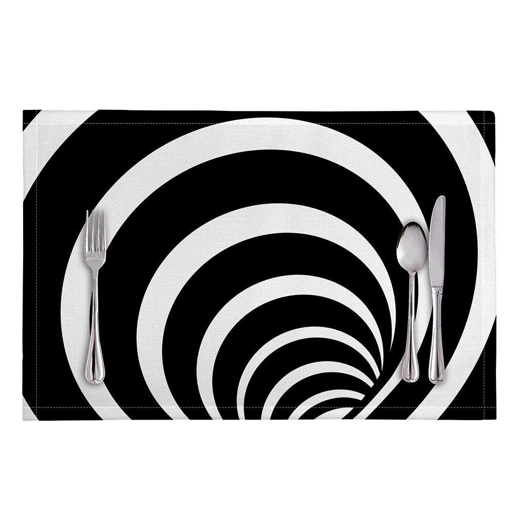 Black And White Optical Illusion Print Placemat