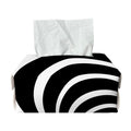 Black And White Optical Illusion Print Rectangle Tissue Box Cover