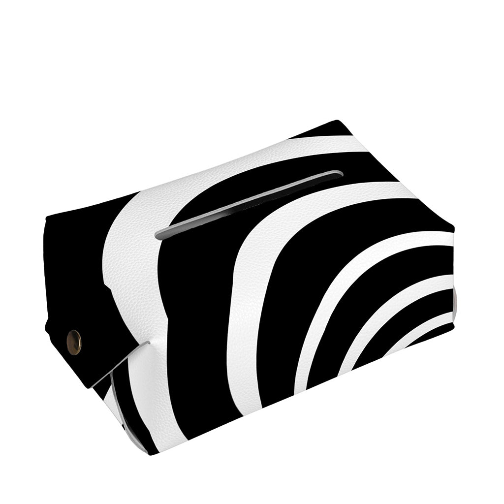 Black And White Optical Illusion Print Rectangle Tissue Box Cover