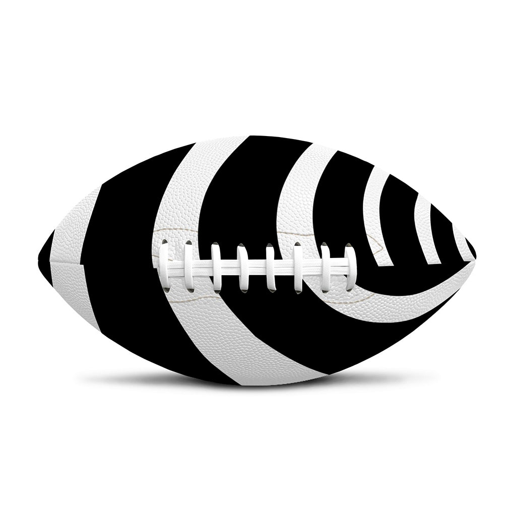 Black And White Optical Illusion Print Rugby Ball