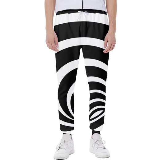 Black And White Optical Illusion Print Scuba Joggers