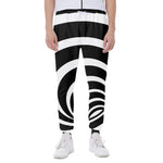 Black And White Optical Illusion Print Scuba Joggers