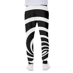 Black And White Optical Illusion Print Scuba Joggers