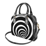Black And White Optical Illusion Print Shoulder Handbag