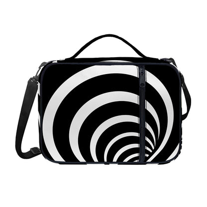 Black And White Optical Illusion Print Shoulder Strap Bible Bag