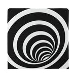 Black And White Optical Illusion Print Silk Bandana