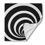Black And White Optical Illusion Print Silk Bandana