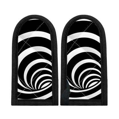 Black And White Optical Illusion Print Skillet Handle Cover