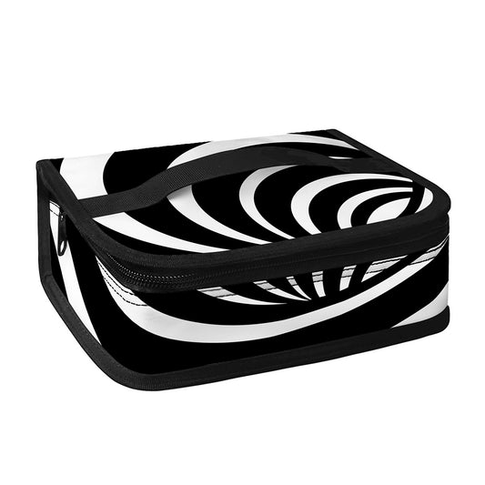 Black And White Optical Illusion Print Small Lunch Bag