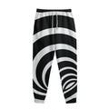 Black And White Optical Illusion Print Sweatpants