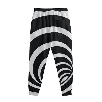 Black And White Optical Illusion Print Sweatpants