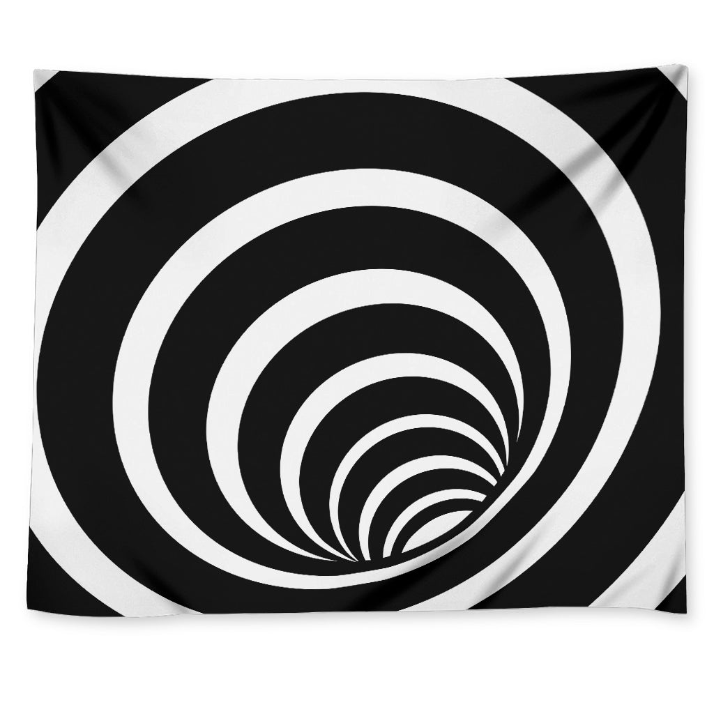 Black And White Optical Illusion Print Tapestry – GearFrost