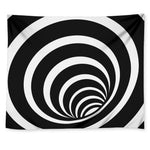 Black And White Optical Illusion Print Tapestry