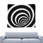 Black And White Optical Illusion Print Tapestry