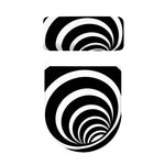 Black And White Optical Illusion Print Toilet Lid And Tank Cover Set