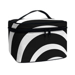 Black And White Optical Illusion Print Travel Makeup Bag