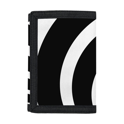 Black And White Optical Illusion Print Trifold Wallet