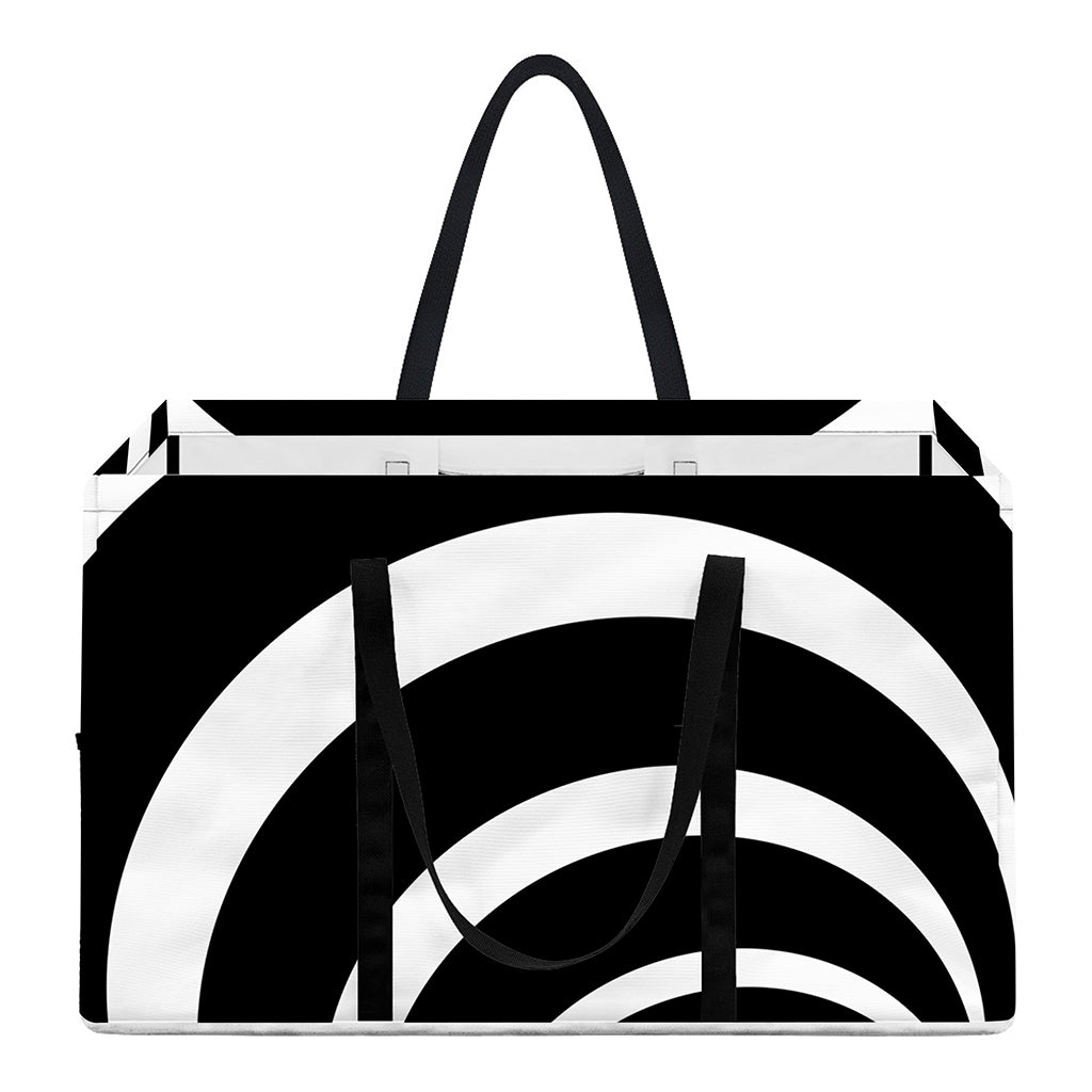 Black And White Optical Illusion Print Utility Tote Bag