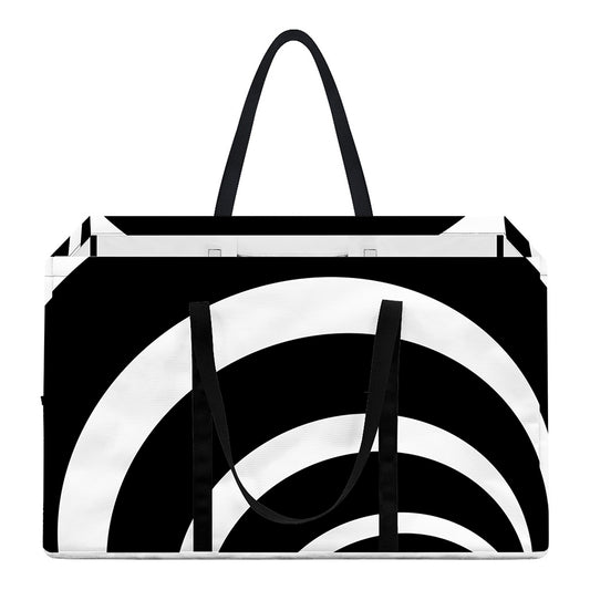 Black And White Optical Illusion Print Utility Tote Bag