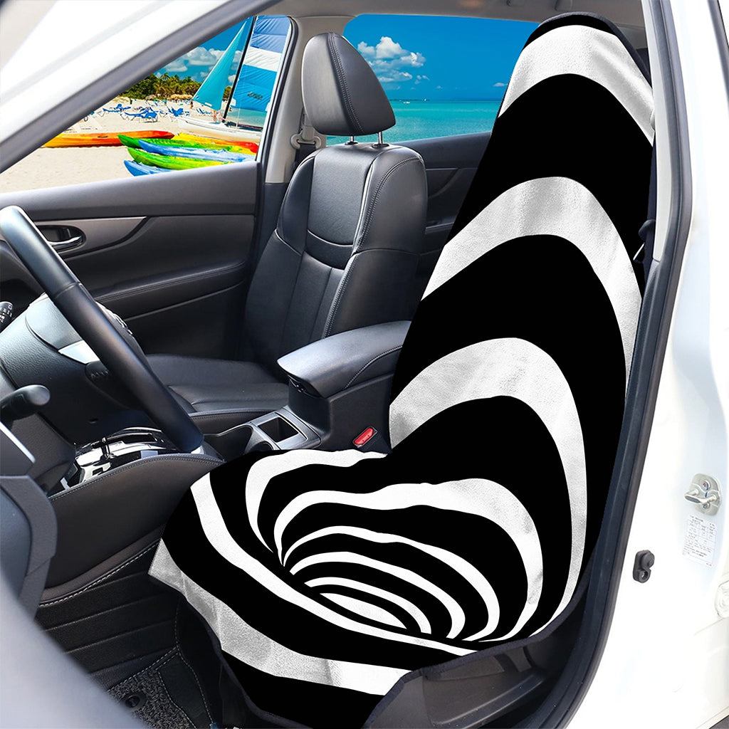 Black And White Optical Illusion Print Waterproof Car Seat Cover