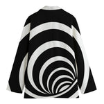 Black And White Optical Illusion Print Women's Blazer