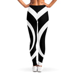 Black And White Optical Illusion Print Women's Leggings