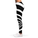 Black And White Optical Illusion Print Women's Leggings