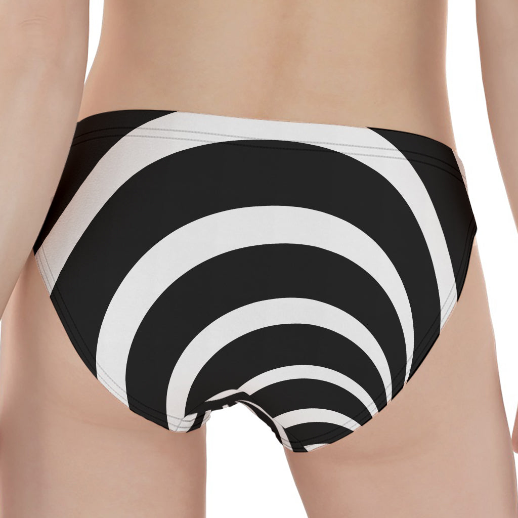 Black And White Optical Illusion Print Women's Panties