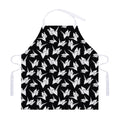 Black And White Origami Pattern Print Adjustable Apron