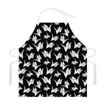 Black And White Origami Pattern Print Adjustable Apron