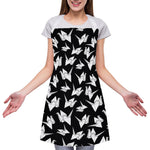 Black And White Origami Pattern Print Adjustable Apron