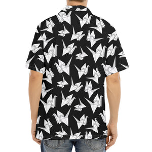 Black And White Origami Pattern Print Aloha Shirt